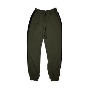 Green Mid Rise Black Elastic Waistband stretchy